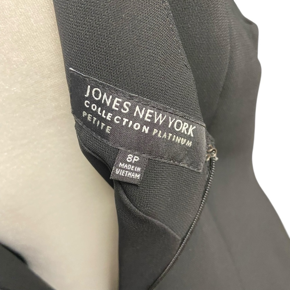 Jones New York Collection Platinum Sheath Dress Size 8P Black Classic Vintage - Picture 6 of 9